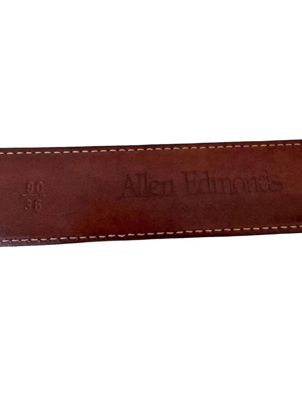 Allen Edmonds Manistee Dress Belt Dark Brown Genuine Leather Sz 36